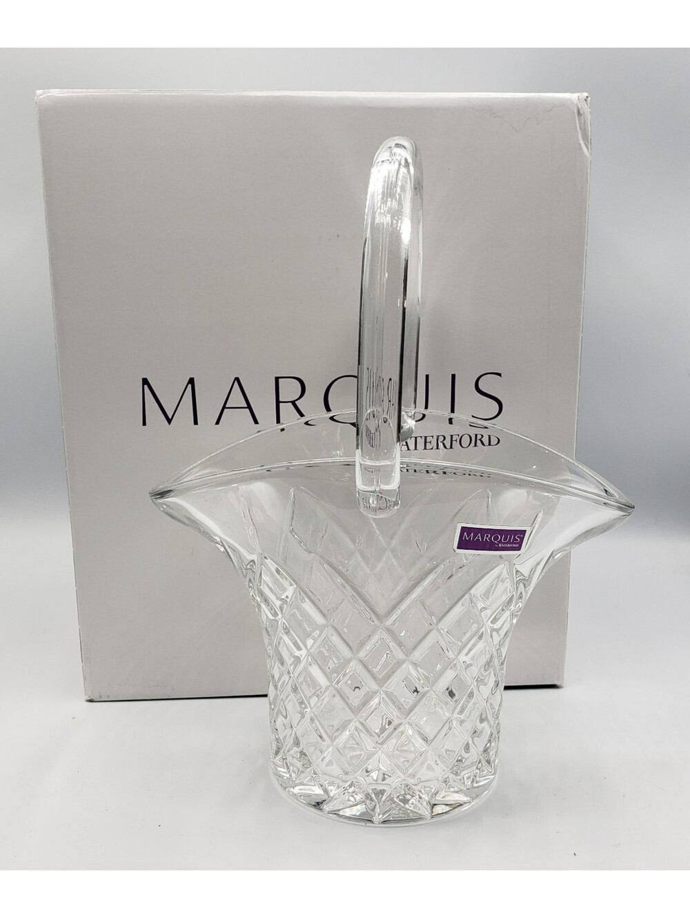 Waterford Marquis Lead Crystal Diamond Basket #40028113 New Open Box